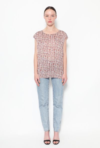 Chanel 2011 Graphic Chiffon Top - 2