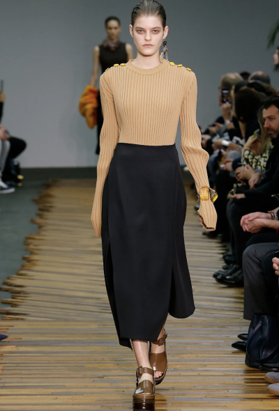 Céline Asymmetrical Satin Wrap Skirt by Phoebe Philo – Fall 2014 - 2