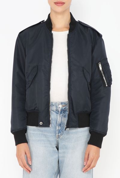 Saint Laurent F/W 2015 Navy Bomber Jacket - 1