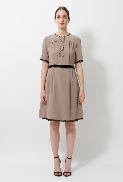 Chloé 2006 Ruffled Trimmed Silk Dress - 1