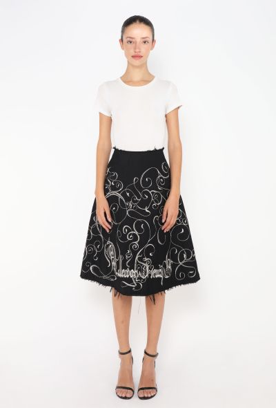Alexander McQueen COLLECTOR F/W 1999 'The Overlook' Scripted Skirt - 1