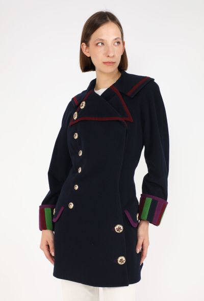 Gianni Versace Cashmere Sailor Peacoat, Fall 1993 - 1