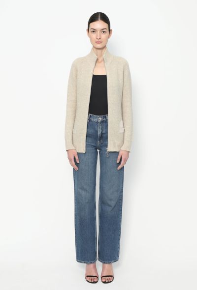 Louis Vuitton Cashmere Zip Sweater Beige - 2