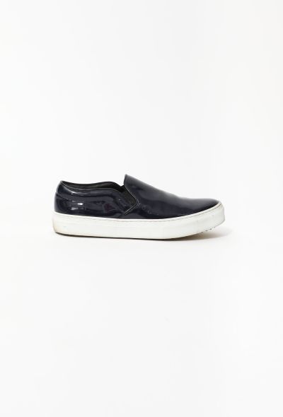 Céline 2014 Patent Slip-On Sneakers Dark blue - 1