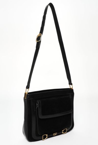 Gucci '70s Horsebit Suede Shoulder Bag - 2