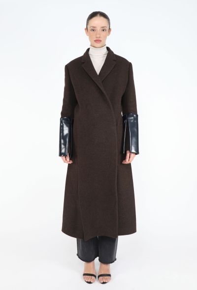 Céline F/W 2011 Leather Trim Riding Coat - 1