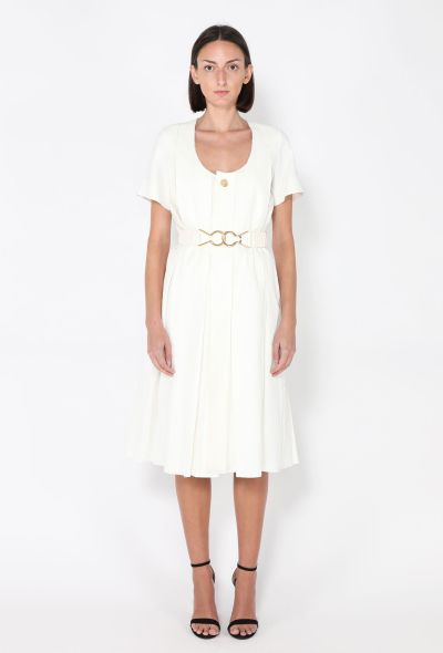 Bottega Veneta Belted Linen Dress, Pre-Fall 2019 - 1