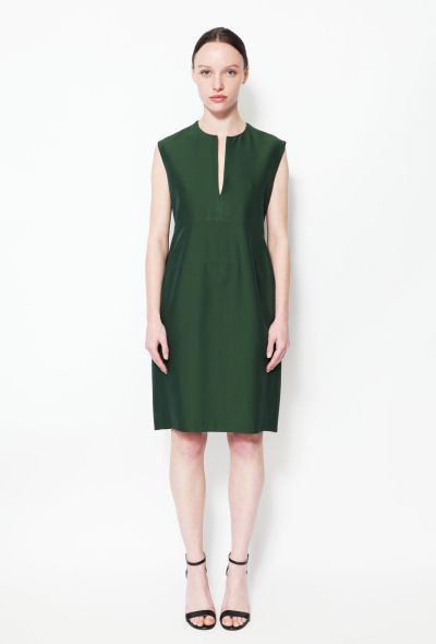 Céline Crepe Tulip Dress in Forest Green – 2010 - 1