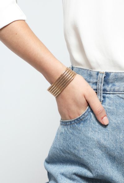 Vintage Fine Jewelry 18k Yellow Gold Cuff - 2