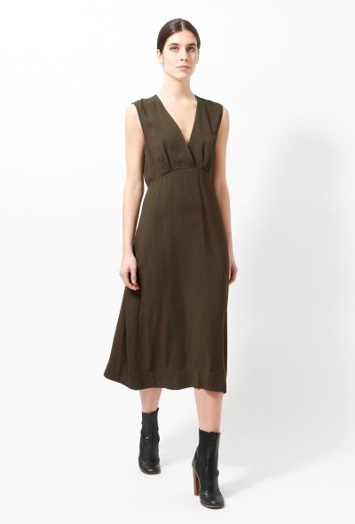 Céline Flared V-neck Midi Dress - 2