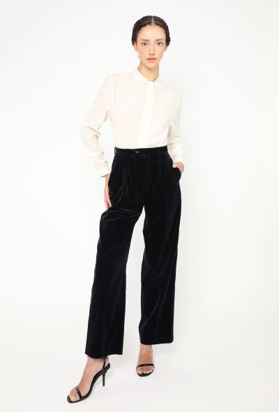 Saint Laurent '70s Straight-Leg Velvet Trousers - 1