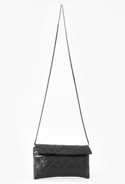 Chanel Black Iridescent Clutch With Chain - 2
