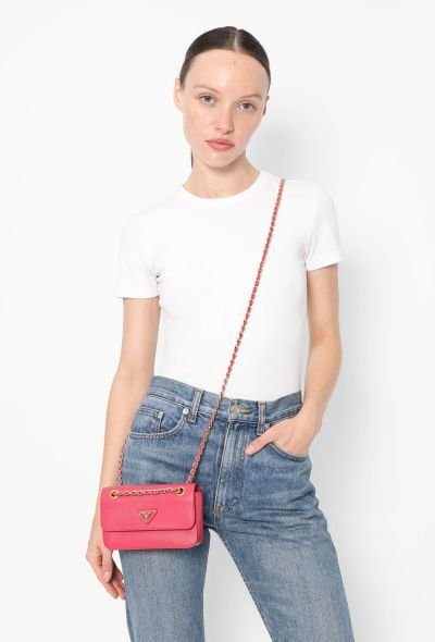 Prada Saffiano Mini Flap Bag - 2