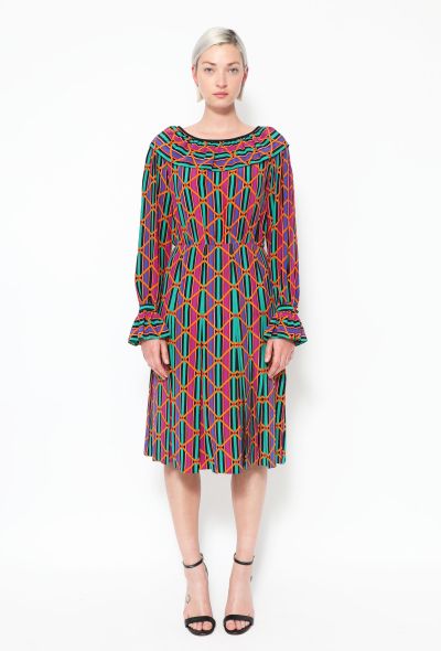 Saint Laurent Vintage Harlequin Silk Dress - 1