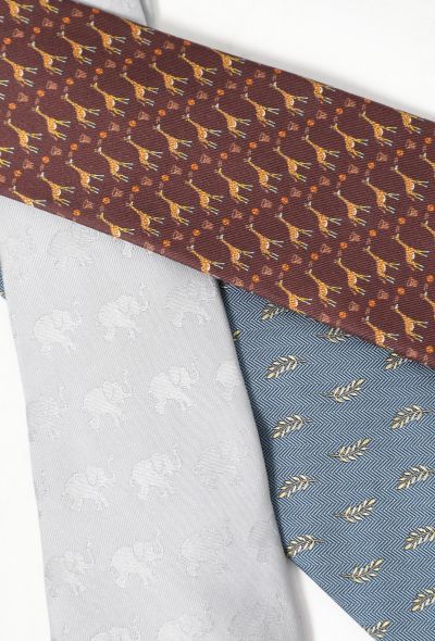 Hermès Vintage 'Savana' Tie Set - 2