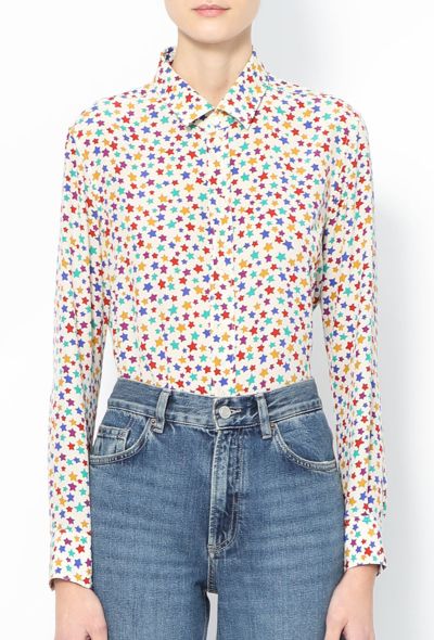Saint Laurent Star Print Silk Blouse, 2015 - 1