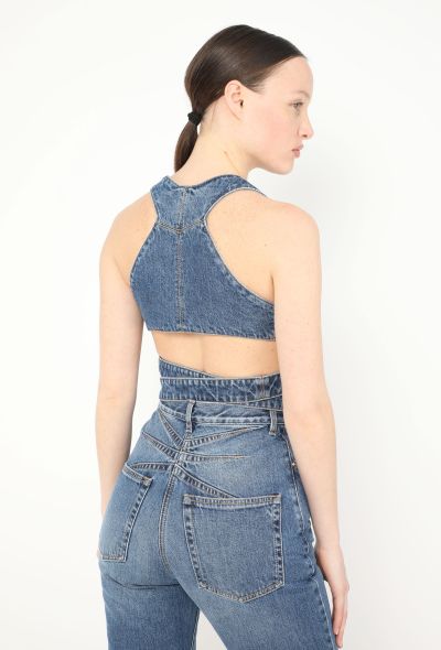 Alaïa 2023 Denim Halter Top - 2