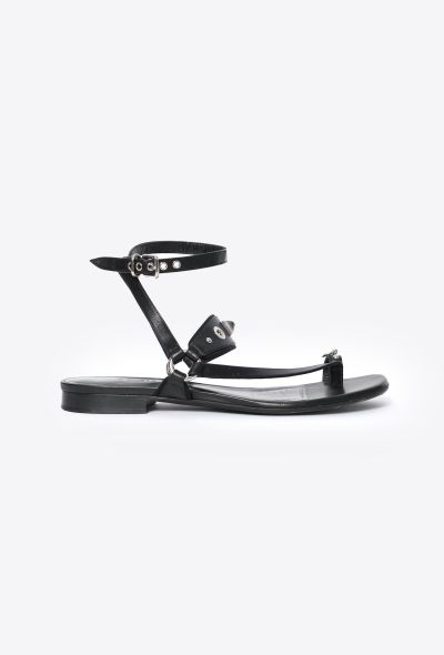Hermès Studded Leather Médor Sandals - 1