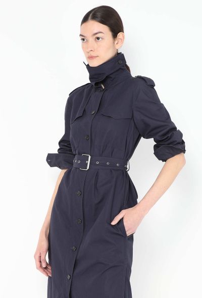 Céline Belted Poplin Trench Dress in Navy – 2017 - 2