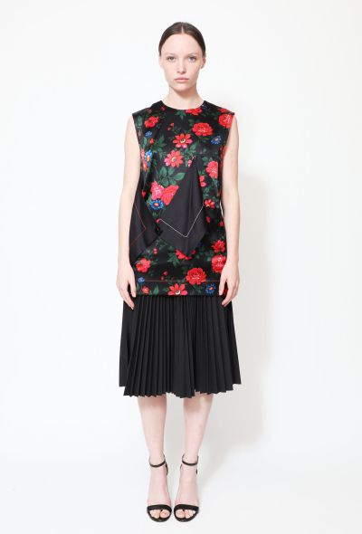 Céline S/S 2015 Floral Satin Draped Top - 2