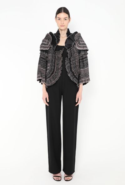 Zandra Rhodes Collector '70s Hand-Painted Plissé Jacket - 1