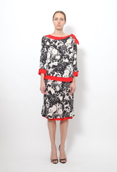 Exquisite Vintage Jean Patou '80s Floral Silk Ensemble - 2