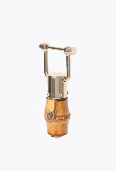 Gucci Vintage Bamboo Metallic Keyring - 1