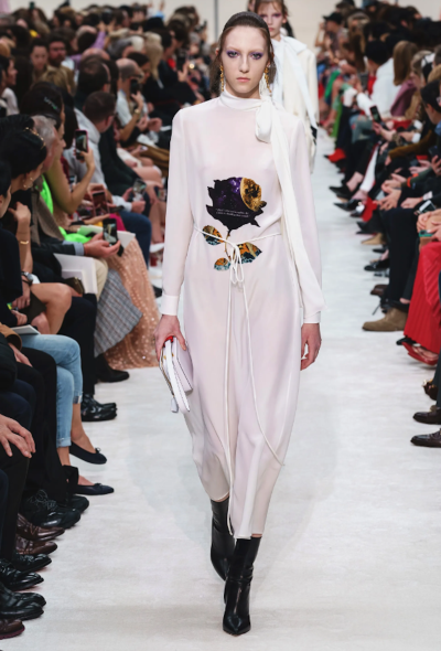Valentino F/W 2019 Galaxy Rose Lavallière Blouse - 2