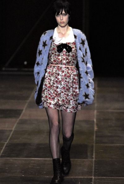 Saint Laurent Blue Mohair Star Cardigan - F/W 2013 - 2