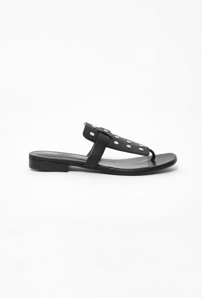 Hermès Studded Leather Sandals - 1