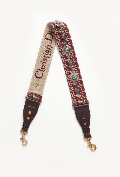 Dior S/S 2019 Burgundy Oblique Bag Strap - 1