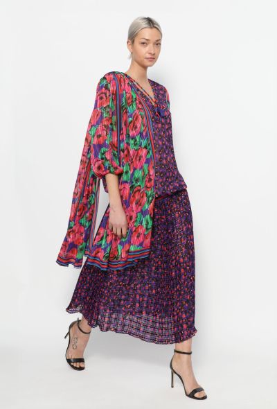 Diane Freis '80s Lamé Silk Dress - 1