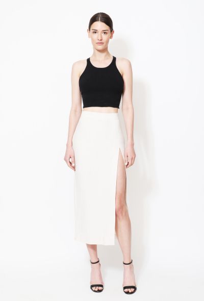 Jean Paul Gaultier Early 2000s Linen Slit Skirt - 1