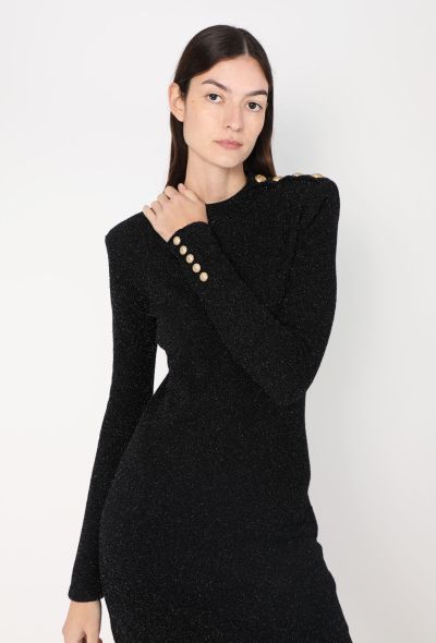 Balmain Iridescent Embossed Trim Dress - 1