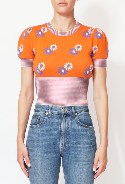 Miu Miu 2017 Floral Knit Crop Top - 1