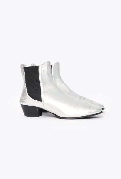 Chanel 2019 Metallic Lambskin Boots - 2