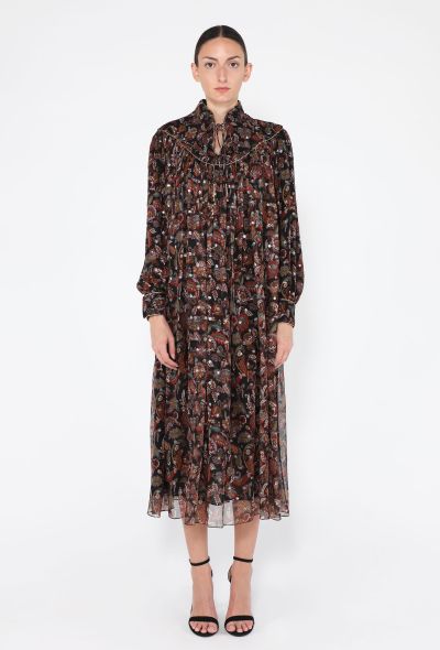 Céline Silk Paisley Prairie Dress, Resort 2021 - 1
