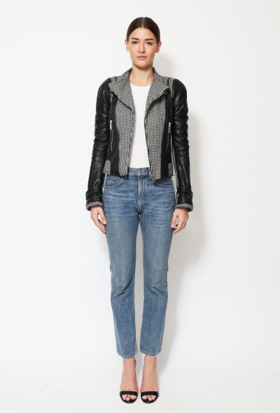 Balenciaga Houndstooth Biker Jacket - 1