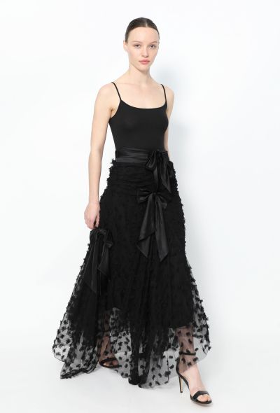 Rodarte S/S 2019 Bow Appliqué Tulle Skirt - 1