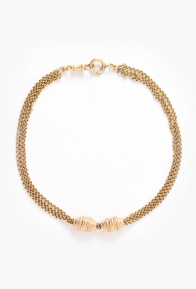 Vintage Fine Jewelry Antique 18k Yellow Gold Choker Necklace - 1