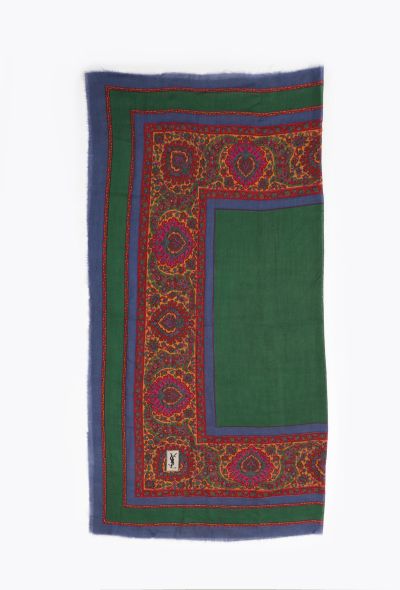 Saint Laurent '70s Floral Colorblock Scarf - 2