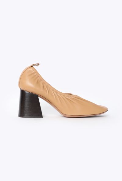 Céline S/S 2015 Ruched Leather Ballerinas - 1