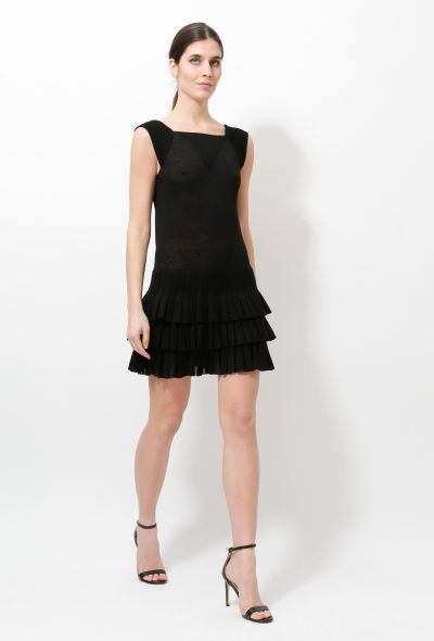 Chanel Pleated Knit Shift Dress - 2