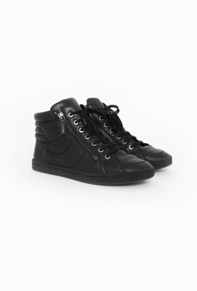 Chanel Leather 'CC' Zip Sneakers - 2