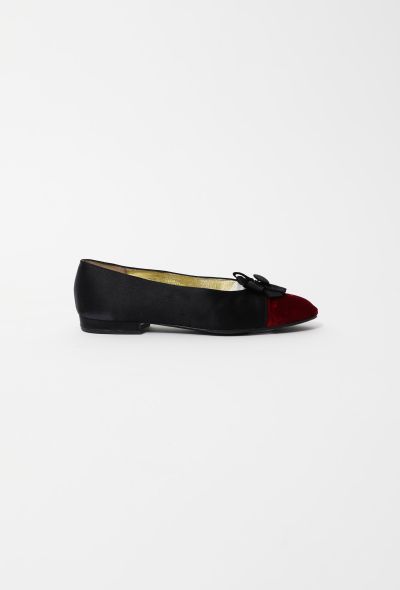 Chanel Two Tone Velvet Ballerinas - 1