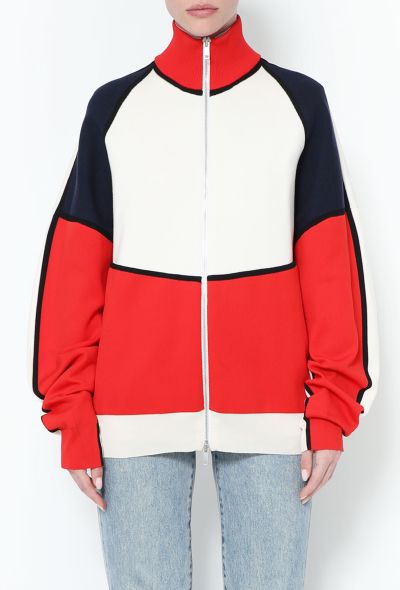Céline Colorblock Ribbed Zip Sweater - 2