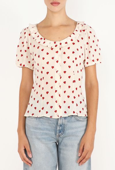 Prada Re-edition 2000 Heart Print Blouse - 1
