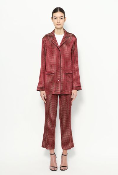 Etro Graphic Print Satin Red Ensemble - 1