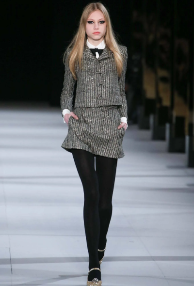 Saint Laurent F/W 2014 Cropped Lamé Jacket - 2