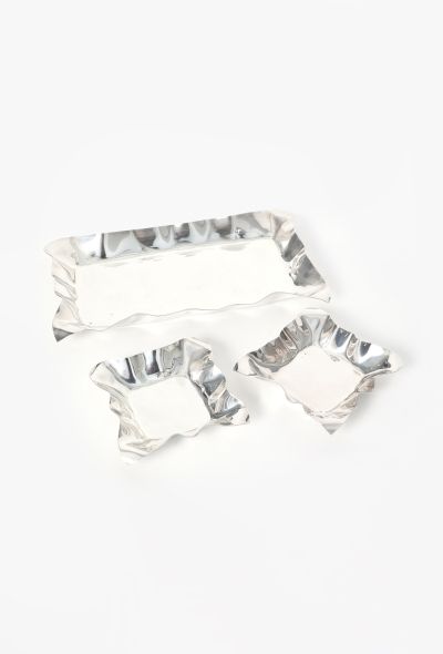 Dior '70s Scalloped Silver Tray Set - 1